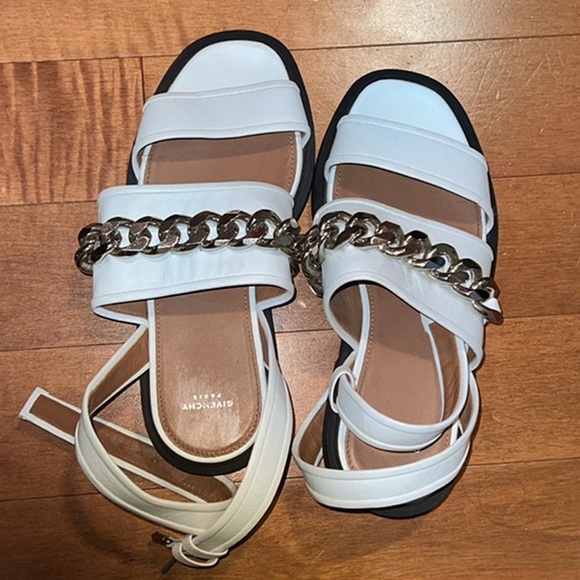 GIVENCHY Natalia Chain Sandals White Size 36 - Picture 4 of 5